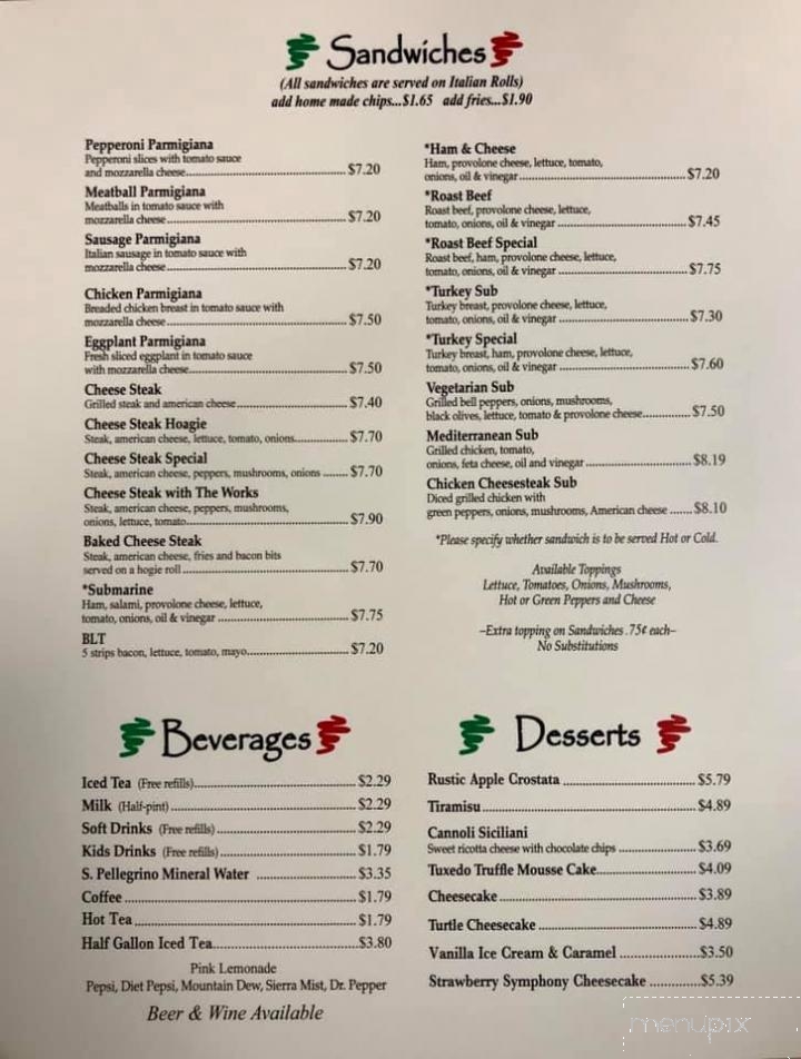 Rigatoni's Pizzeria & Italian - Pilot Mountain, NC menu_pic