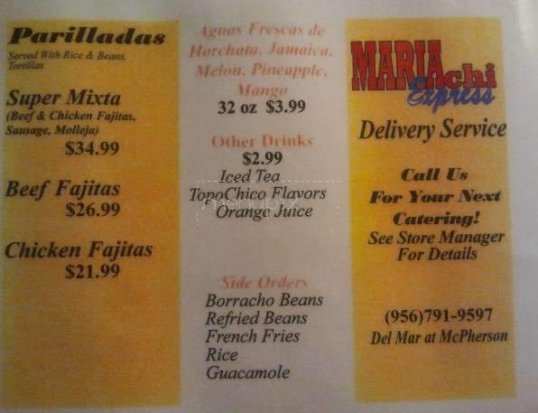 Mariachi Express - Laredo, TX menu_pic
