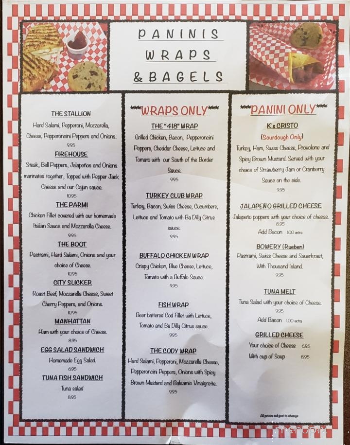K's Koffee & Deli - Gillette, WY menu_pic