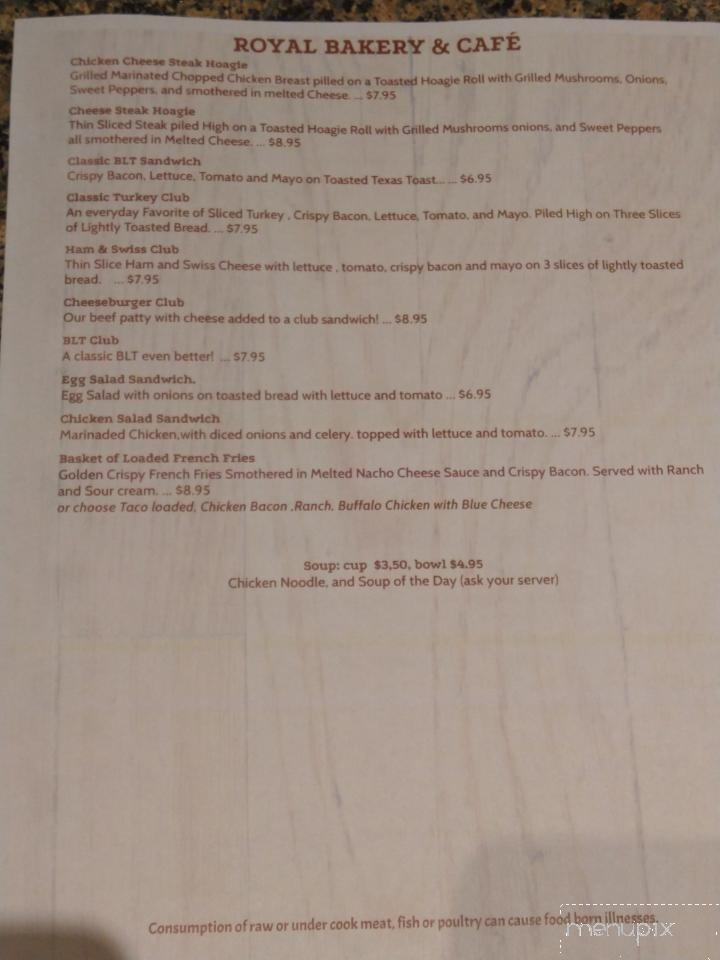 Royal Bake Shop - Exeter, PA menu_pic