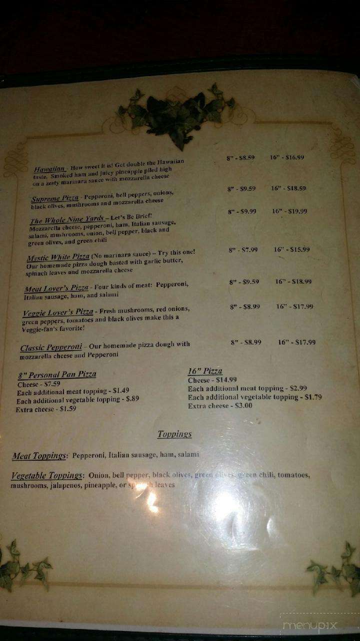 Pizza Patio - Alamogordo, NM menu_pic