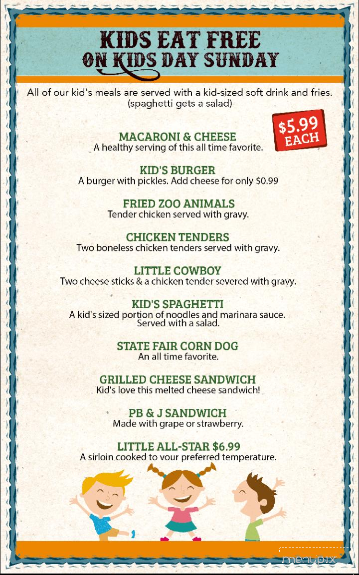 Tumbleweeds Steakhouse - Bartlesville, OK menu_pic