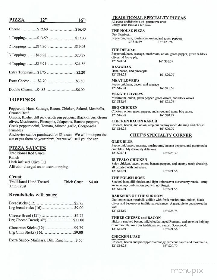 Stein Brothers Pizza Co - Cedar Springs, MI menu_pic