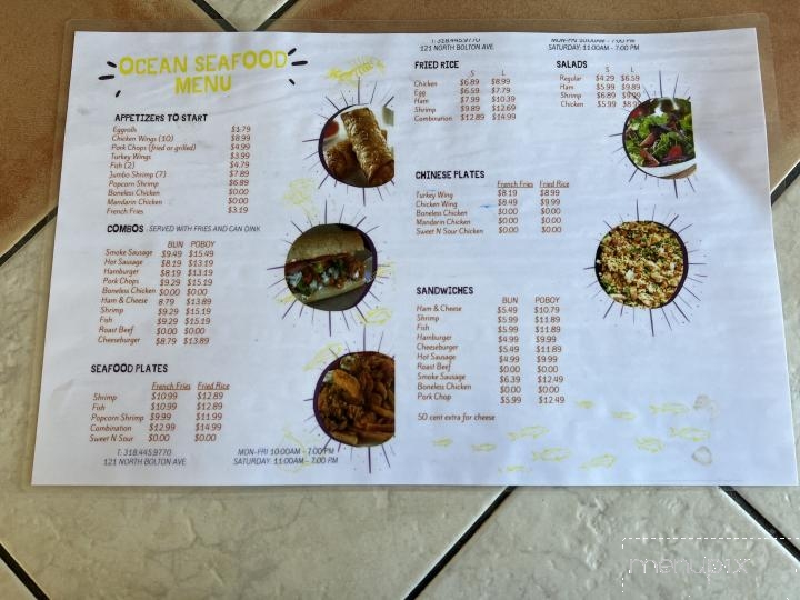 Ocean Seafood - Alexandria, LA menu_pic
