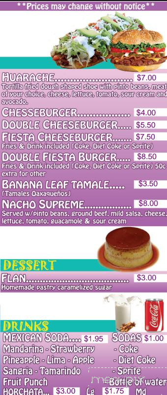 Burrito Fiesta - Plano, IL menu_pic