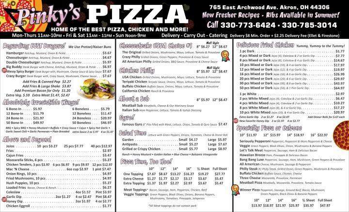 Nick's Pizza - Akron, OH menu_pic