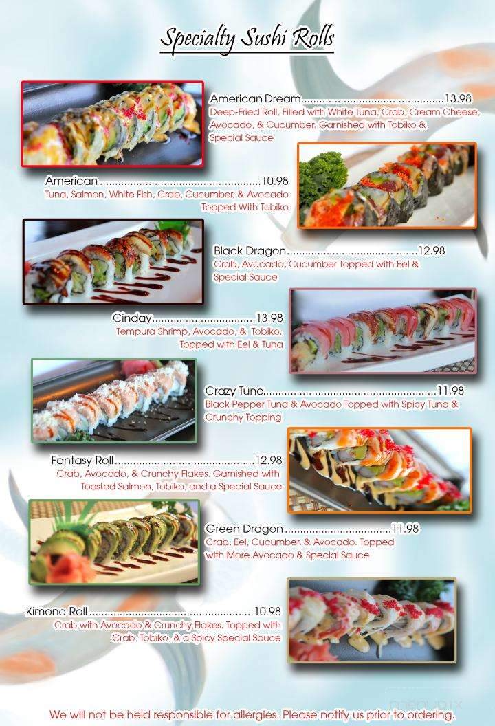 Kimono Kin - Beckley, WV menu_pic
