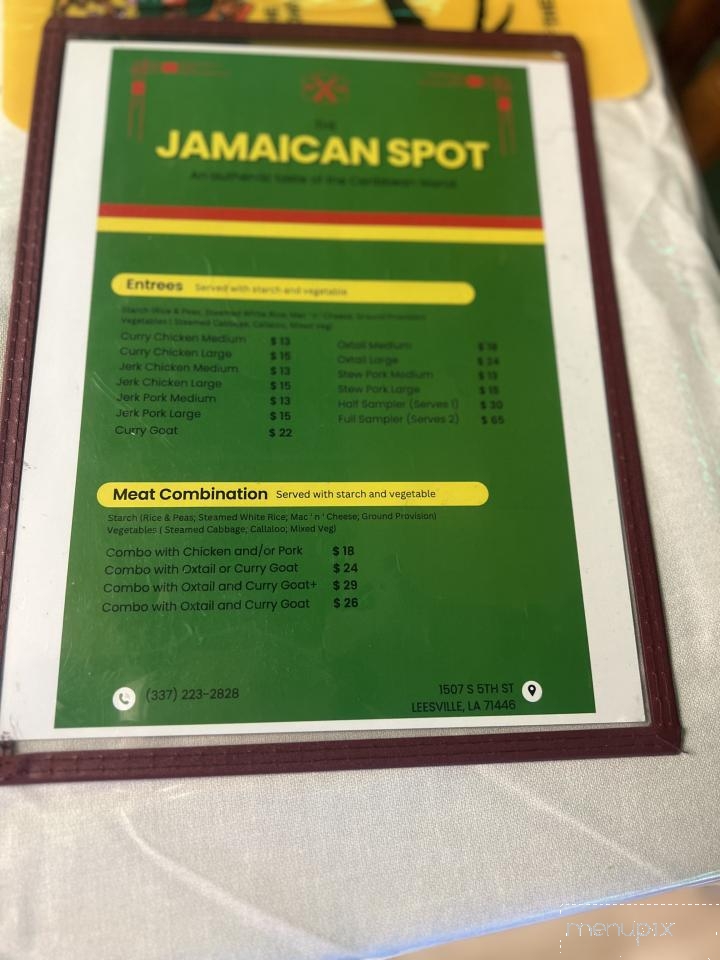 The Jamaican Spot - Leesville, LA menu_pic