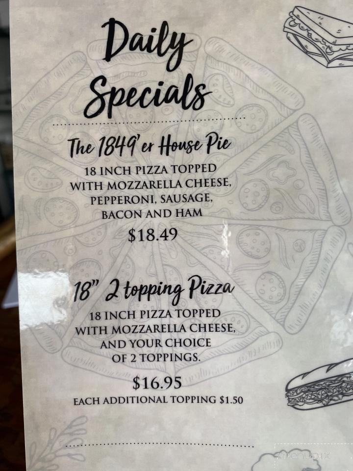 1849 Pizza & Wing Company - Statesville, NC menu_pic