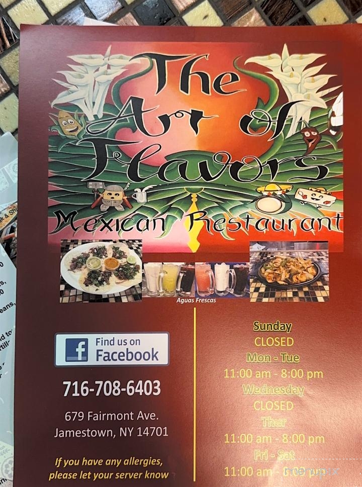 The Art Of Flavors - Jamestown, NY menu_pic
