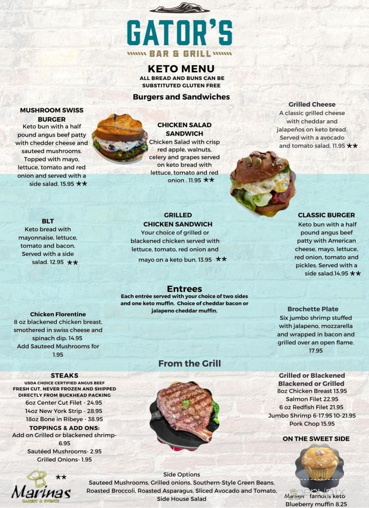 Gator's Bar and Grill - Dickinson, TX menu_pic