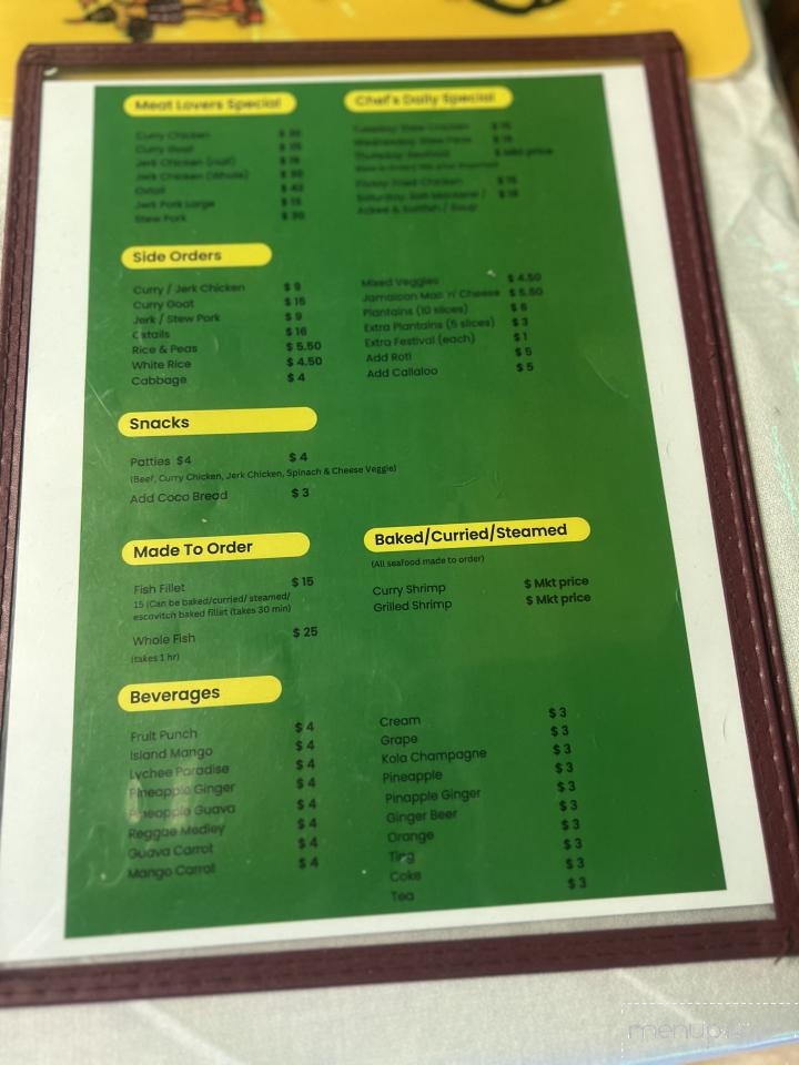 The Jamaican Spot - Leesville, LA menu_pic