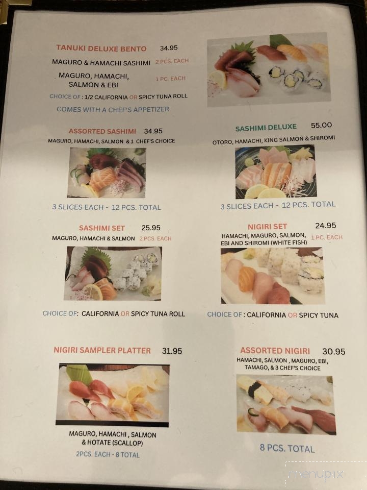 Tanuki Sushi - Kaneohe, HI menu_pic
