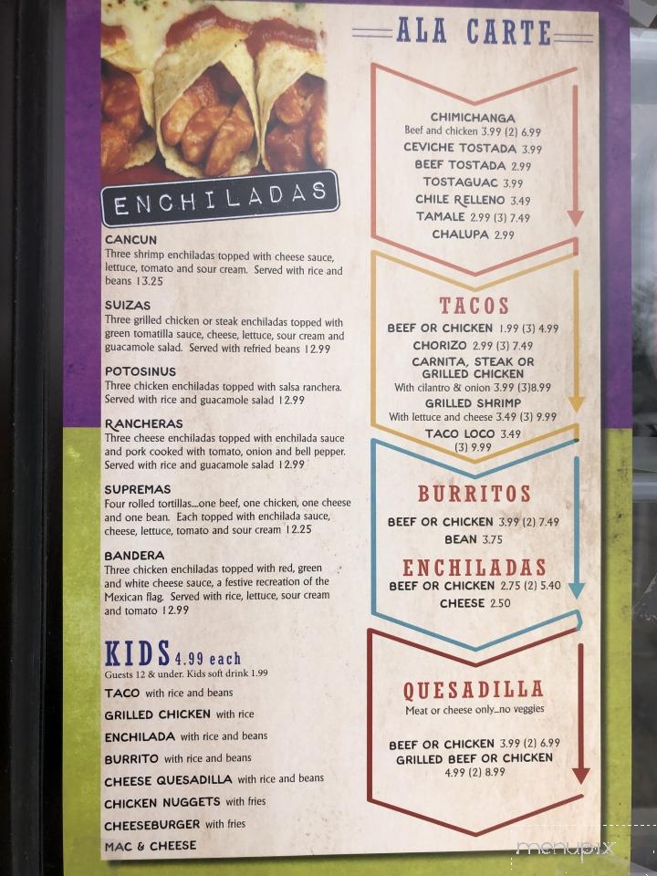 Cancun Mexican Restaurant & Cantina - Fenton, MI menu_pic