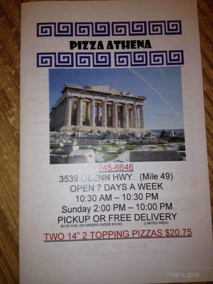 Pizza Athena - Palmer, AK menu_pic
