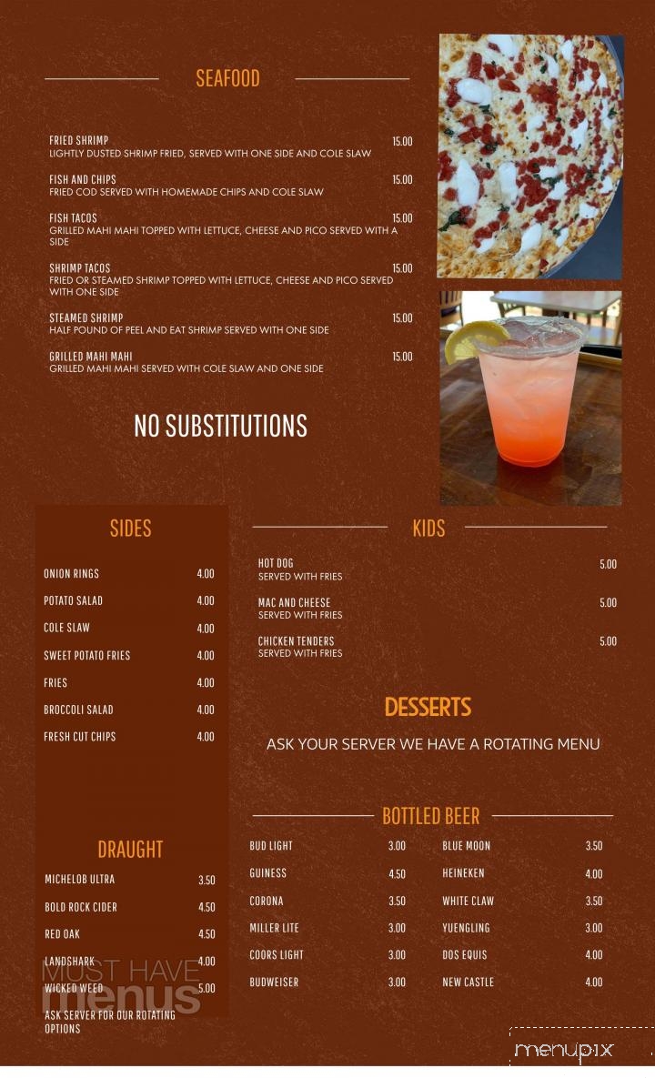 Blackbeard's - Bath, NC menu_pic