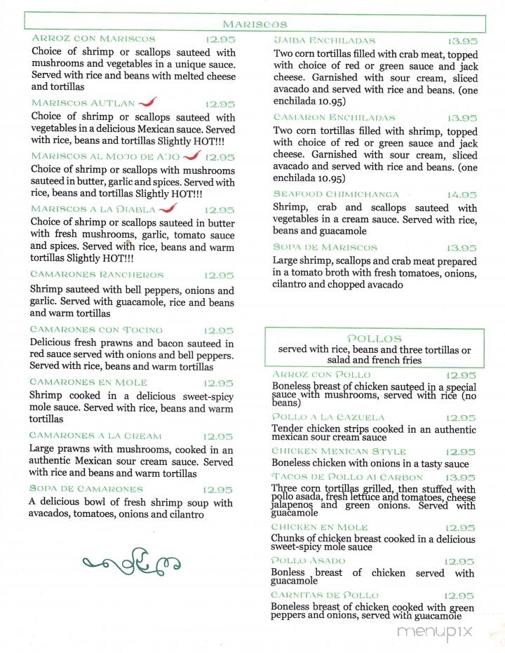 La Pinata Family Mexican - Drain, OR menu_pic