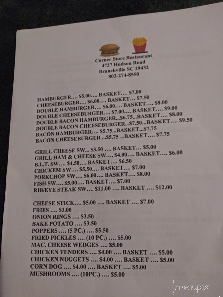 Iris And Richard's Restaurant - Branchville, SC menu_pic