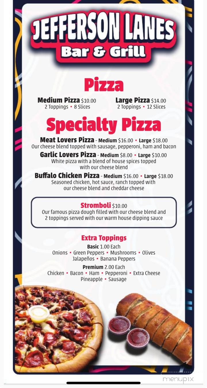 Jefferson Lanes - Jefferson, OH menu_pic