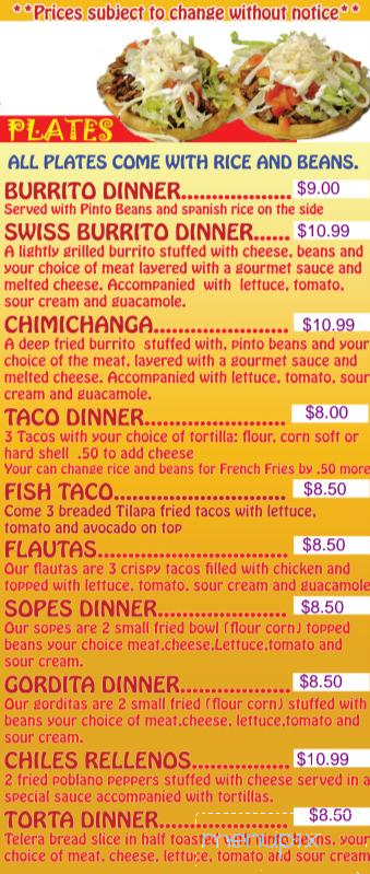 Burrito Fiesta - Plano, IL menu_pic