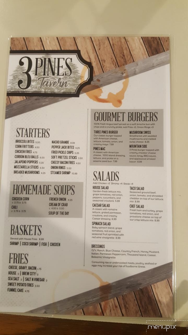 Three Pines - Mount Holly Springs, PA menu_pic