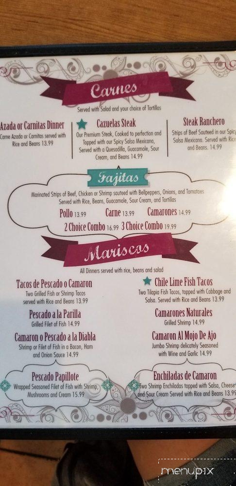 Las Cazuelas Restaurant - Nipomo, CA menu_pic