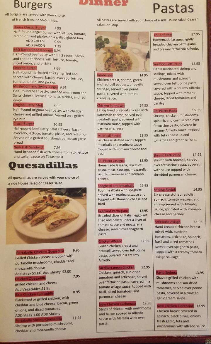 Bel Piatto - Kosciusko, MS menu_pic