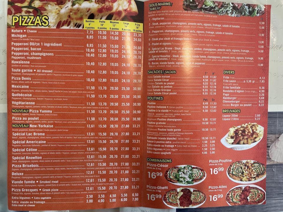 Pizza Lac Brome - Knowlton, QC menu_pic