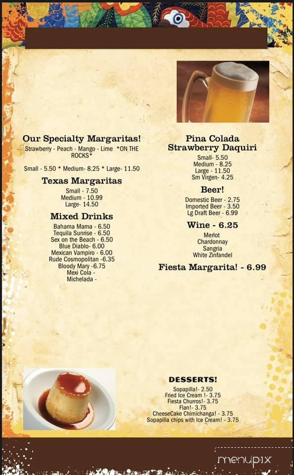 Azteca Mexican - Columbia, MS menu_pic