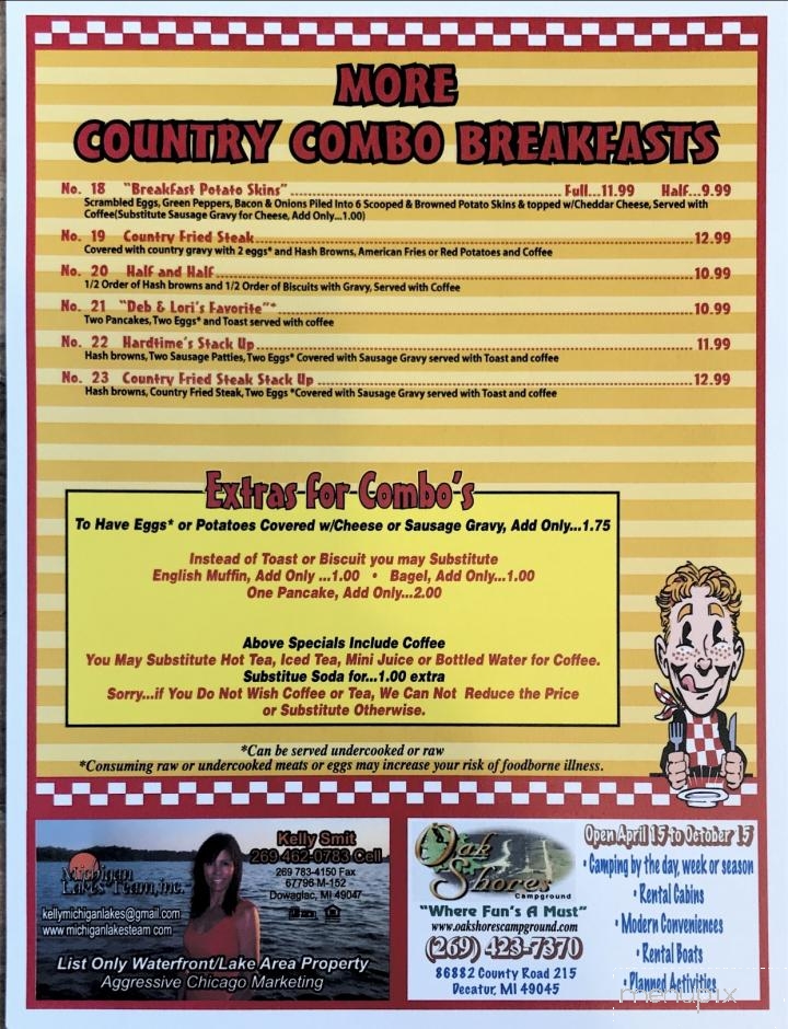 Hard Times Family Restaurant - Decatur, MI menu_pic