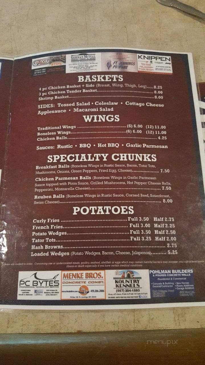 Rustic Cafe - Delphos, OH menu_pic