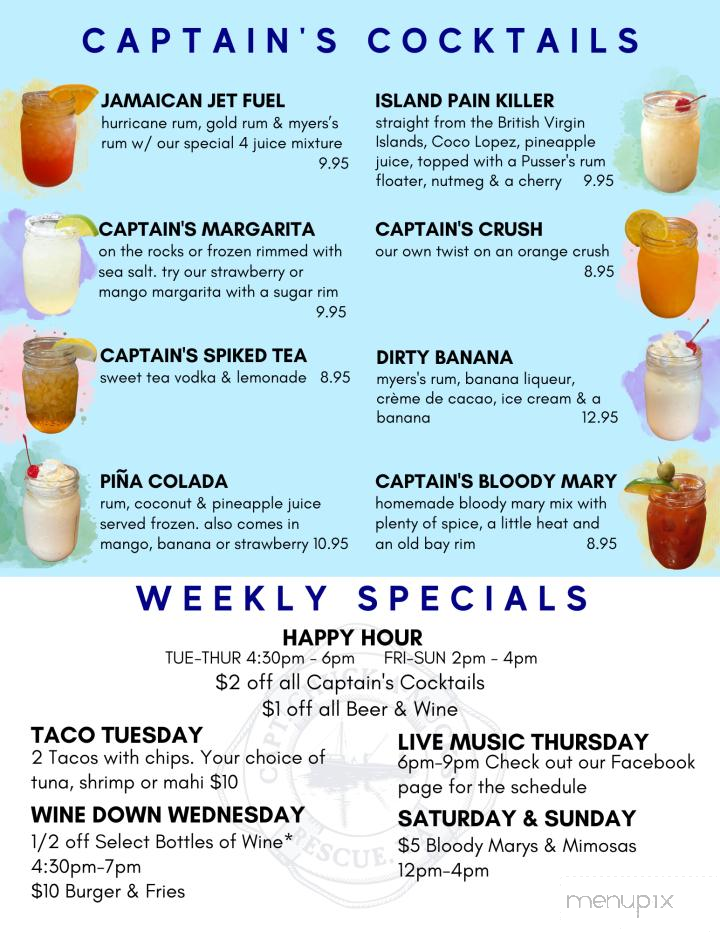 Captain Chuck A Mucks Ship - Carrollton, VA menu_pic