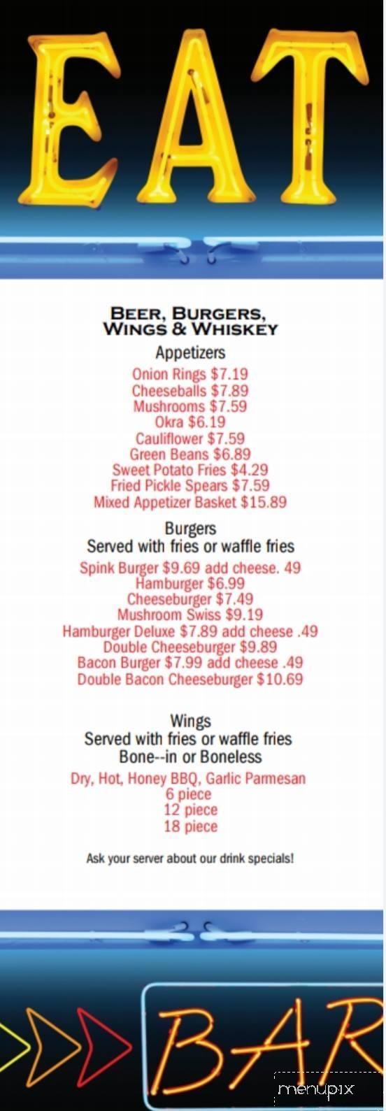 Spink Cafe - Elk Point, SD menu_pic
