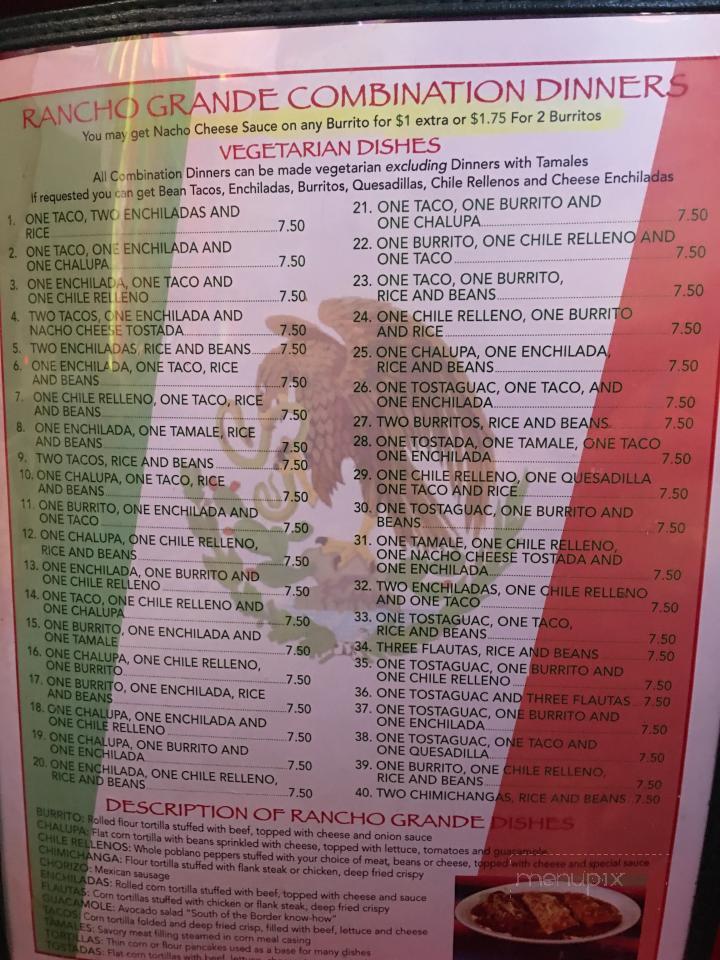 Rancho Grande - Madison, FL menu_pic