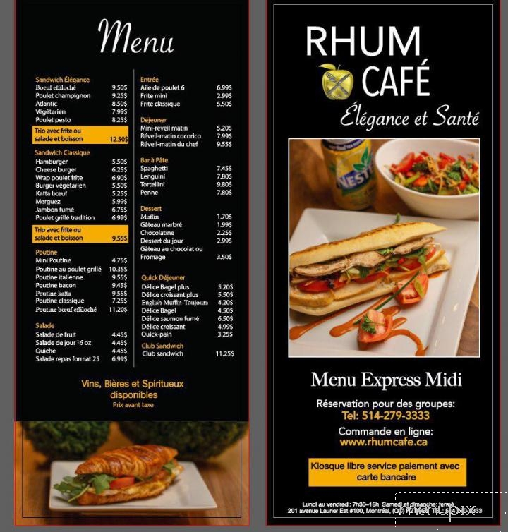 Rhum cafe - Montreal, QC menu_pic