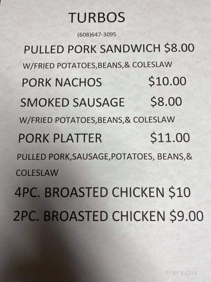 Turbos Bar & Grill - Richland Center, WI menu_pic