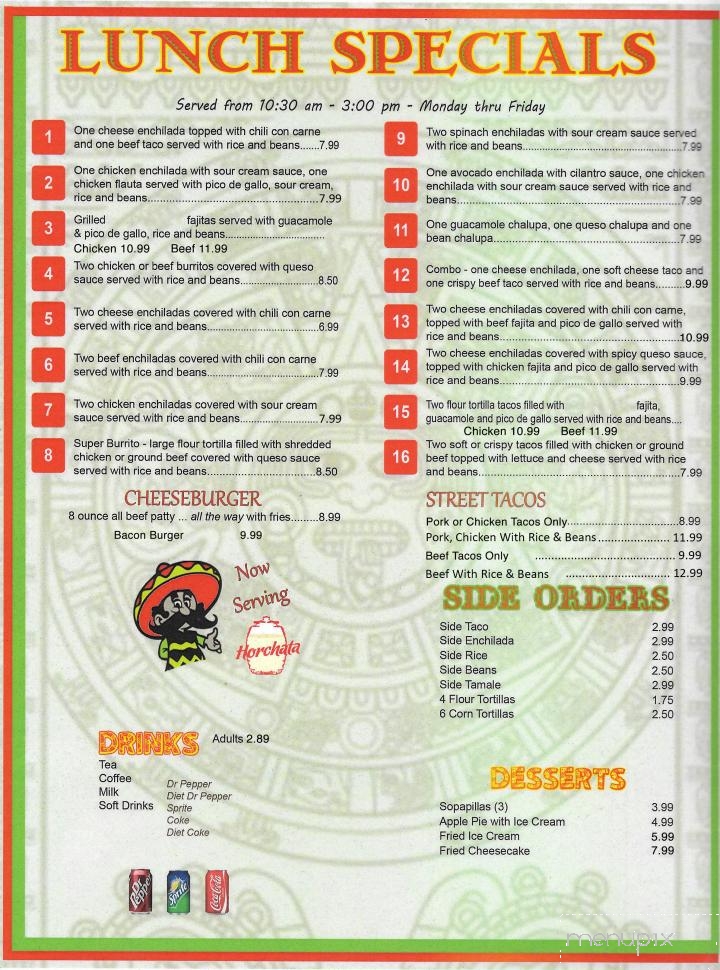 Don Juans - Marshall, TX menu_pic