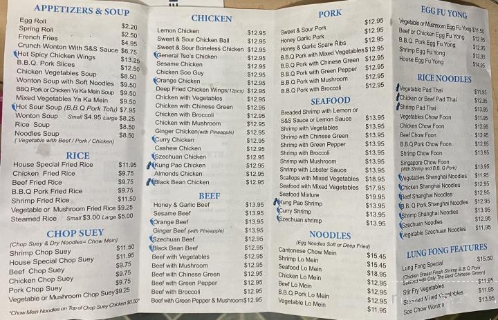 Lung Fong Restaurant - Welland, ON menu_pic