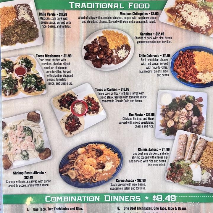 El Vallarta - Paris, TN menu_pic