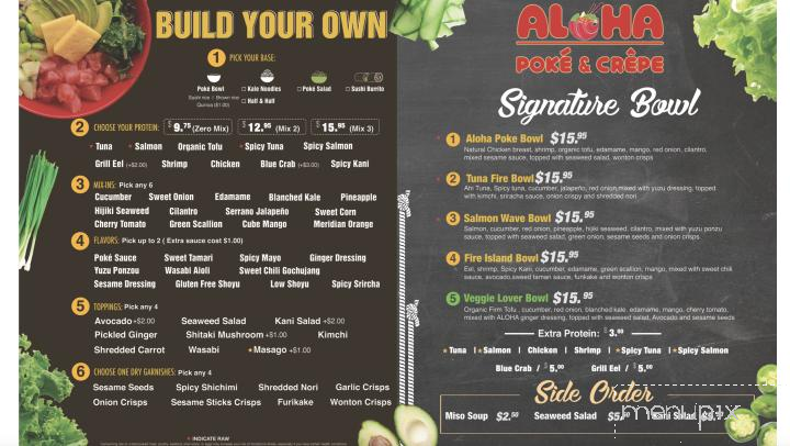 Aloha Poke & Crepe - East Northport, NY menu_pic