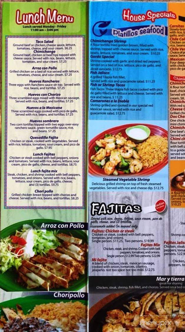 El Jalisco - Herrin, IL menu_pic