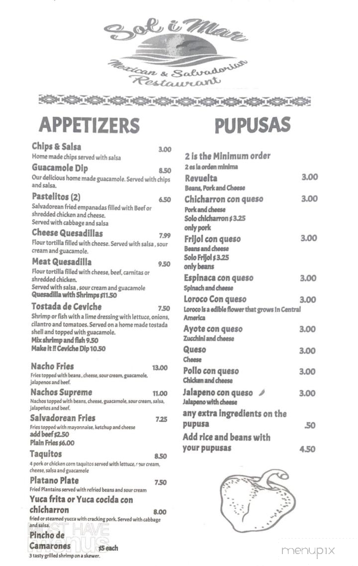Sol I Mar - Lucerne, CA menu_pic