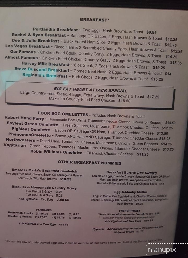 The Roxy - Portland, OR menu_pic