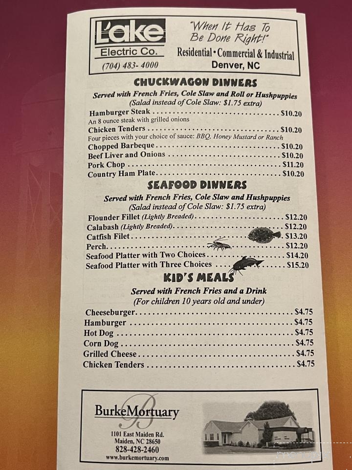 Chuckwagon Grill - Lincolnton, NC menu_pic