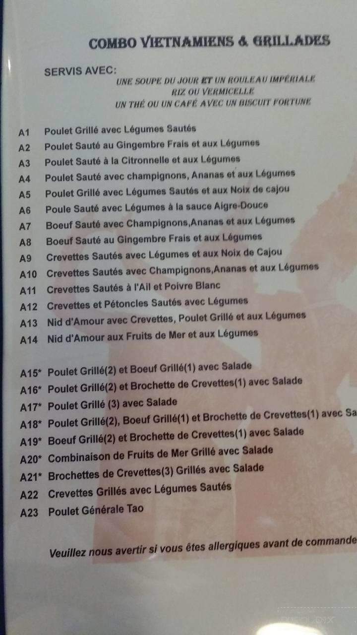 Restaurant du SiamThai - Repentigny, QC menu_pic
