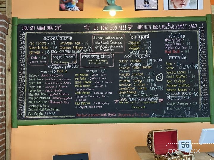 Masala Story - Washington, DC menu_pic