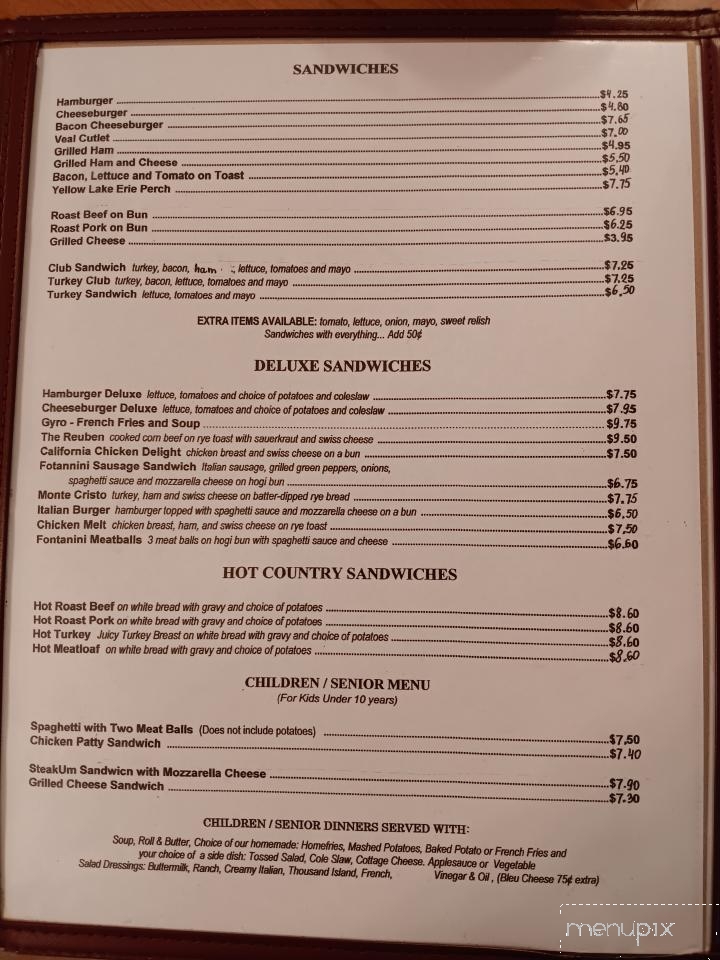 George's Family Restaurant - Elyria, OH menu_pic