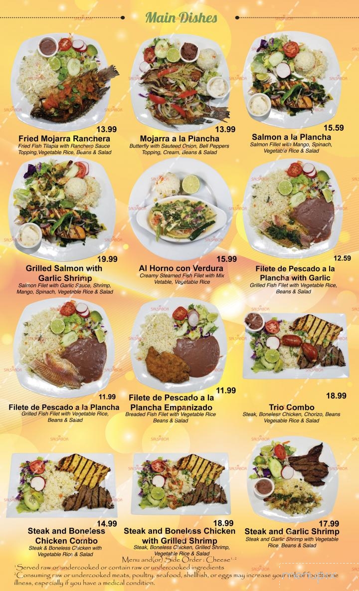 El Salsabor Restaurant Y Pupuseria - Los Angeles, CA menu_pic