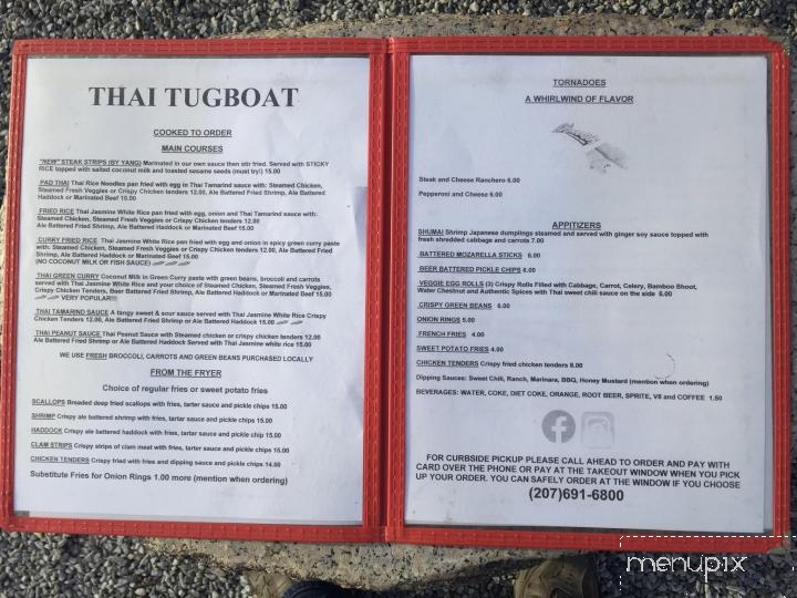 Thai Tugboat - Rockland, ME menu_pic