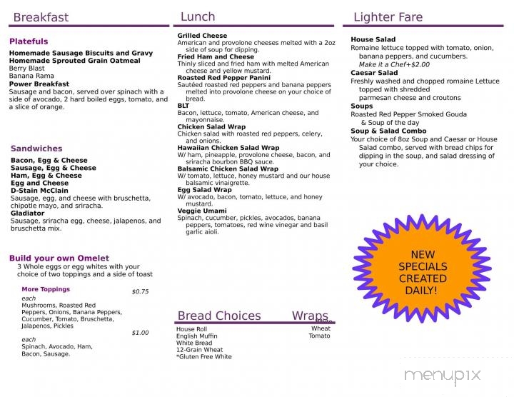 Hannah Marie's Bakery & Coffee Shop - Coshocton, OH menu_pic